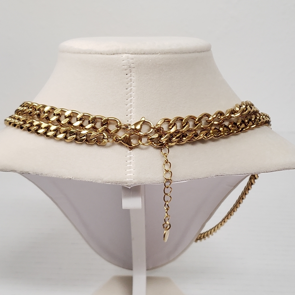 Authentic Louis Vuitton Gold Padlock W/unbranded Cuban Style Stainless Chain - Picture 13 of 15